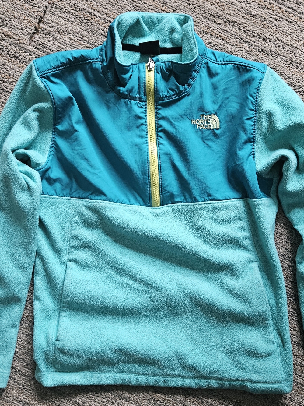 The North Face Turquoise Aqua Half-Zip Fleece Pullover